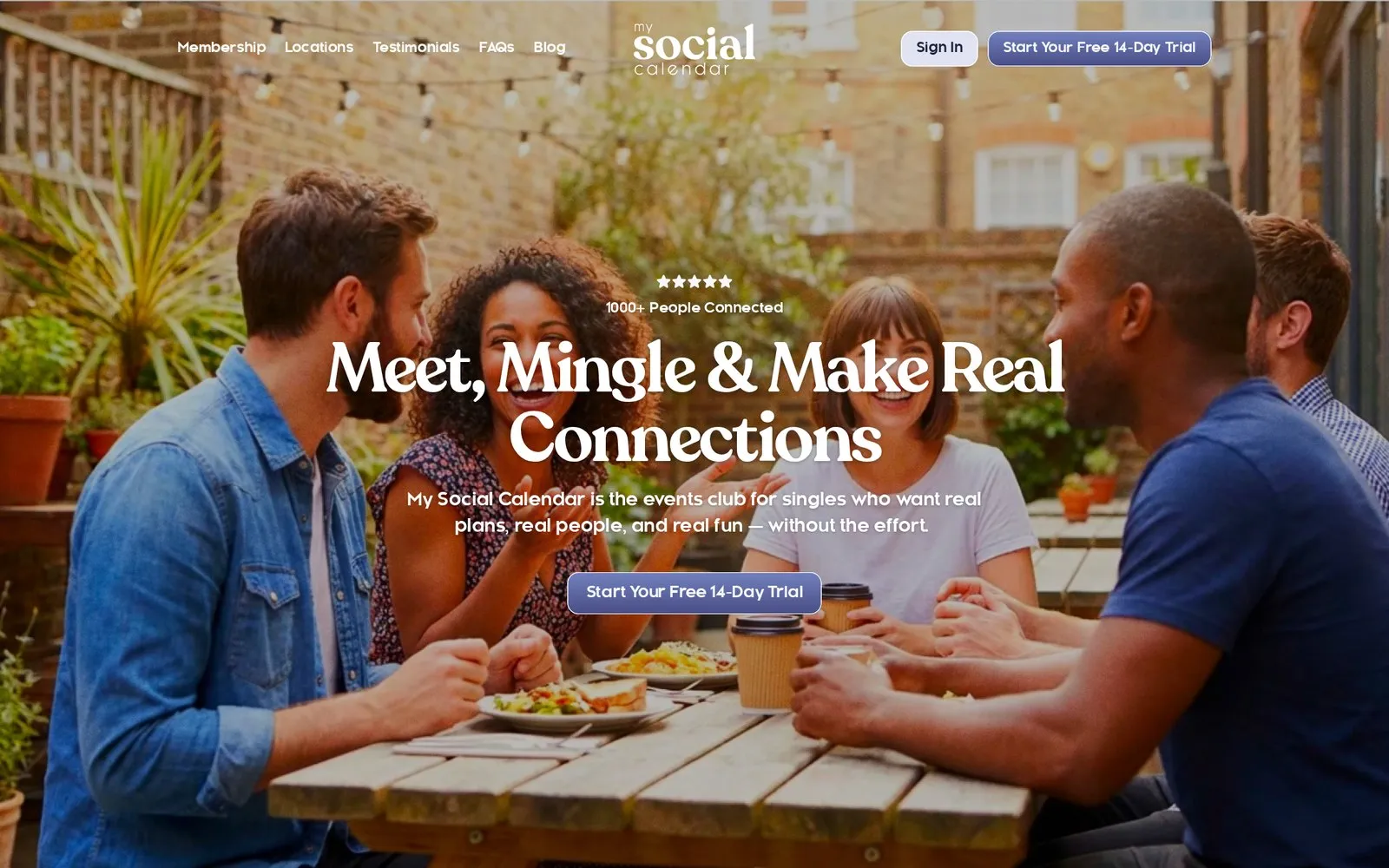 My Social Calendar website on a laptop