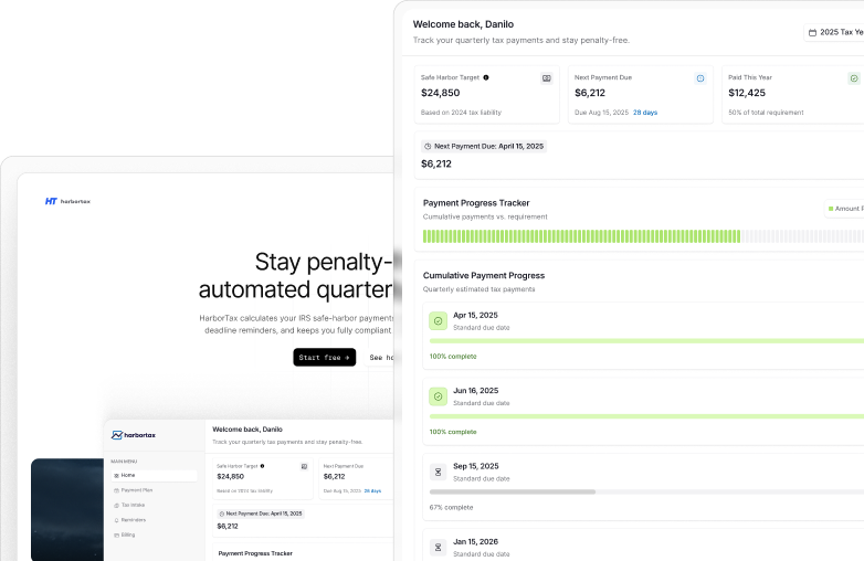 HarborTax - Tax Tracking Dashboard